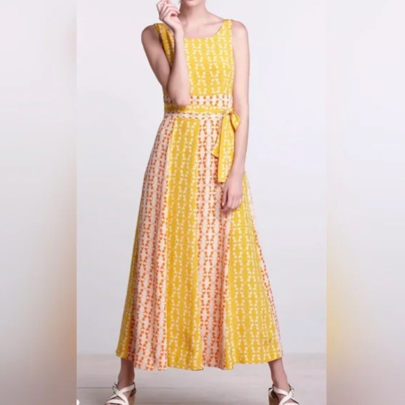 Charlotte by Charlotte Taylor Silk Maxi Hummingbird Dress, Anthropologie, Size 6 - Picture 1 of 7